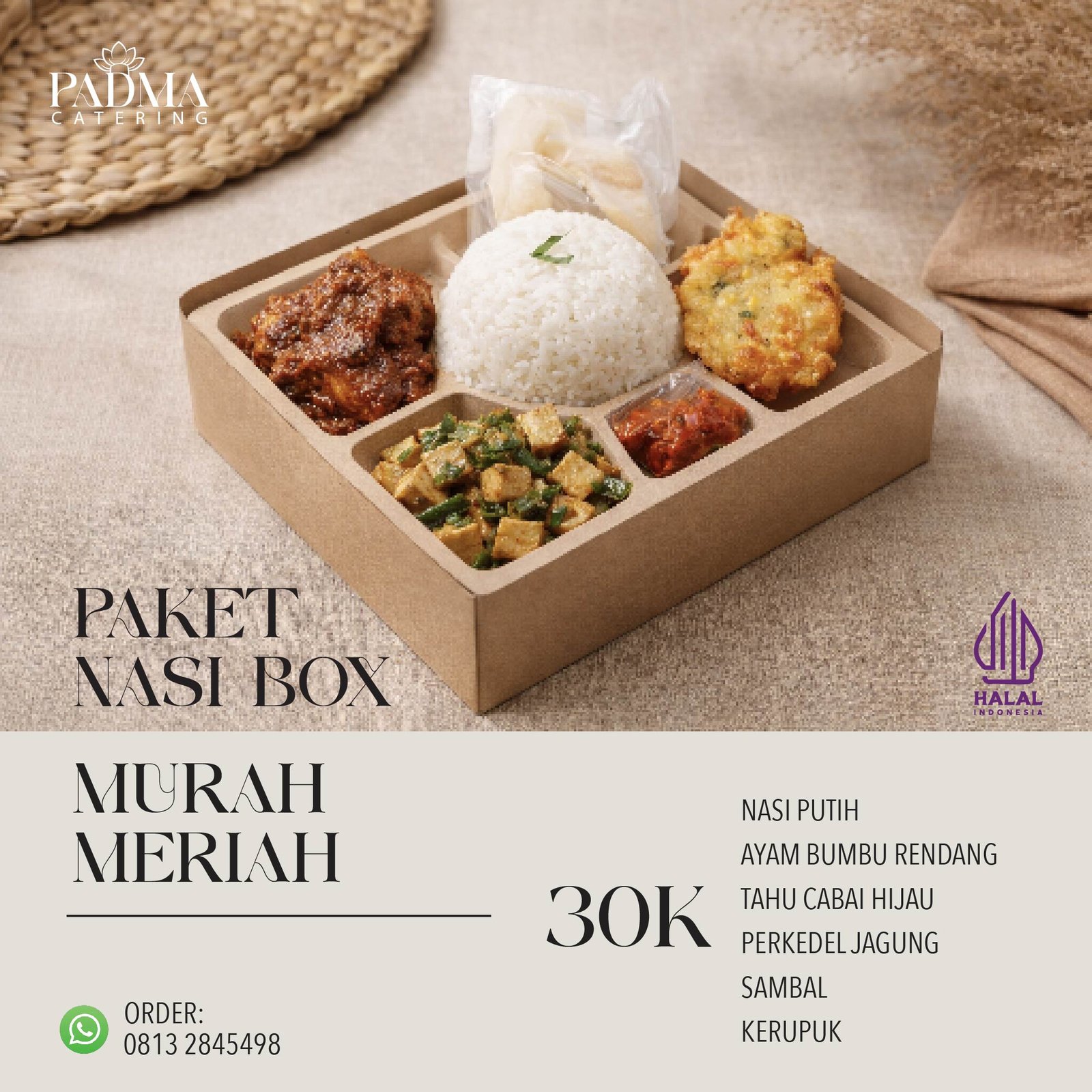Nasi Box Murah Meriah 30K Padma Catering Jakarta