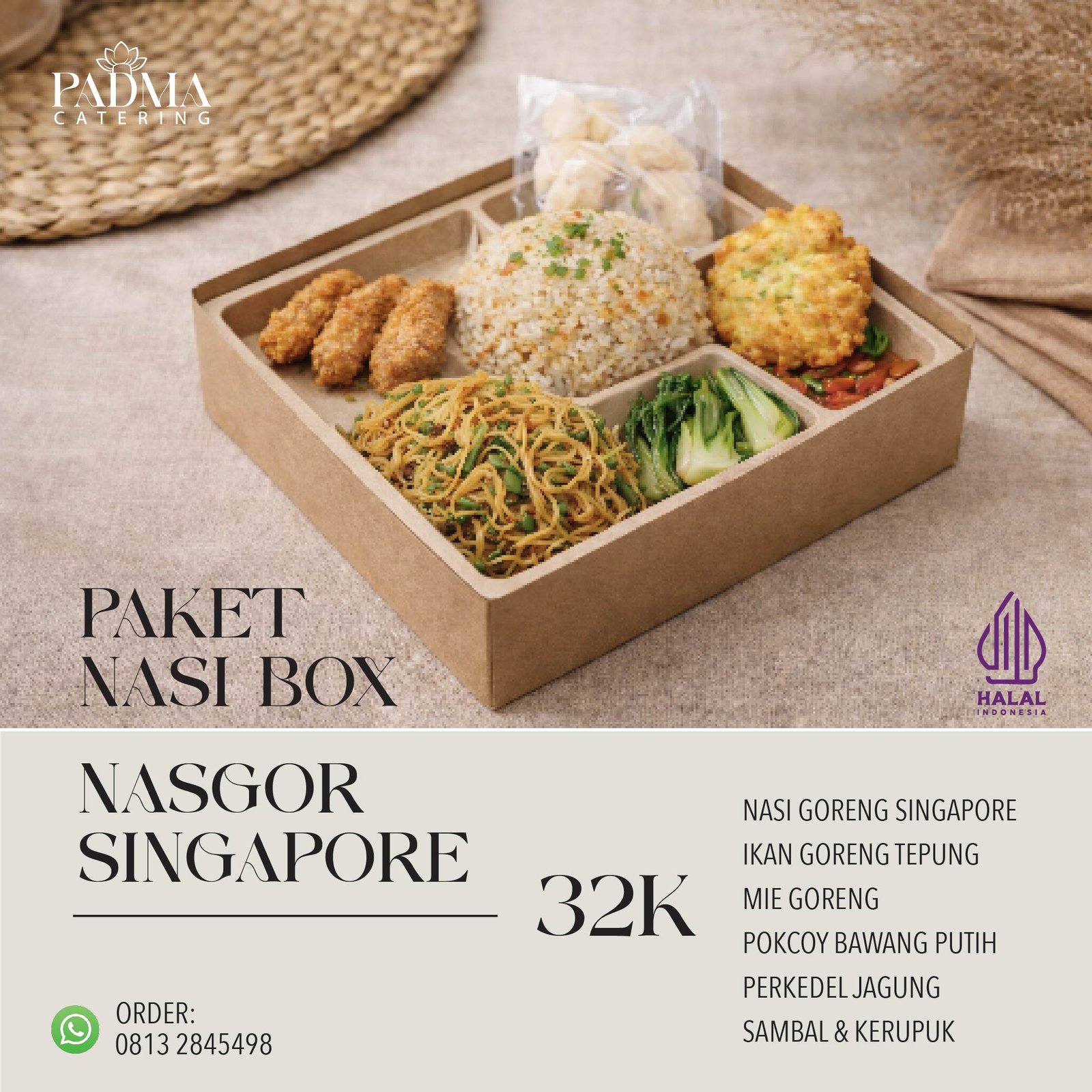 Nasi Box Nasgor Singapore 30K Padma Catering Jakarta